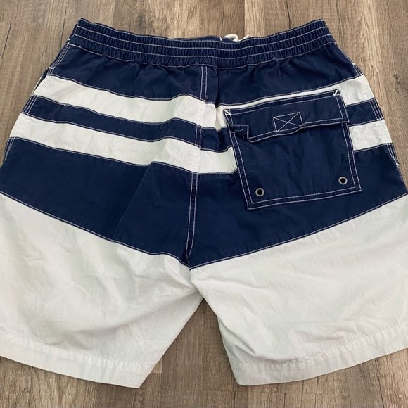 Vintage Men's Polo Ralph Lauren Stripe Swim Trunks - Picture 2 of 8